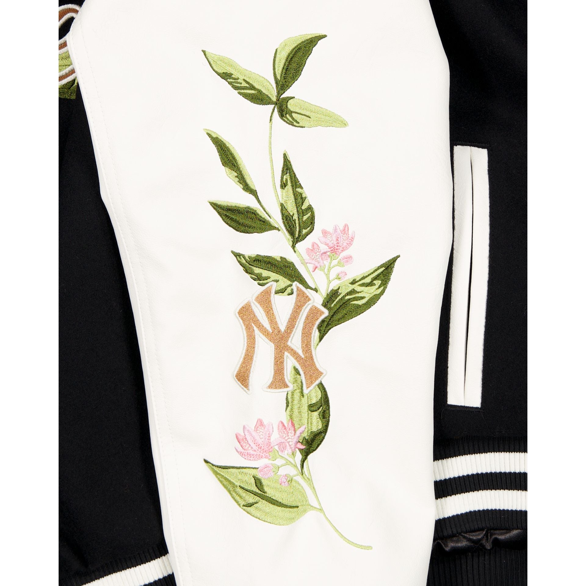 New Era Women's Black Floral Varsity Jacket