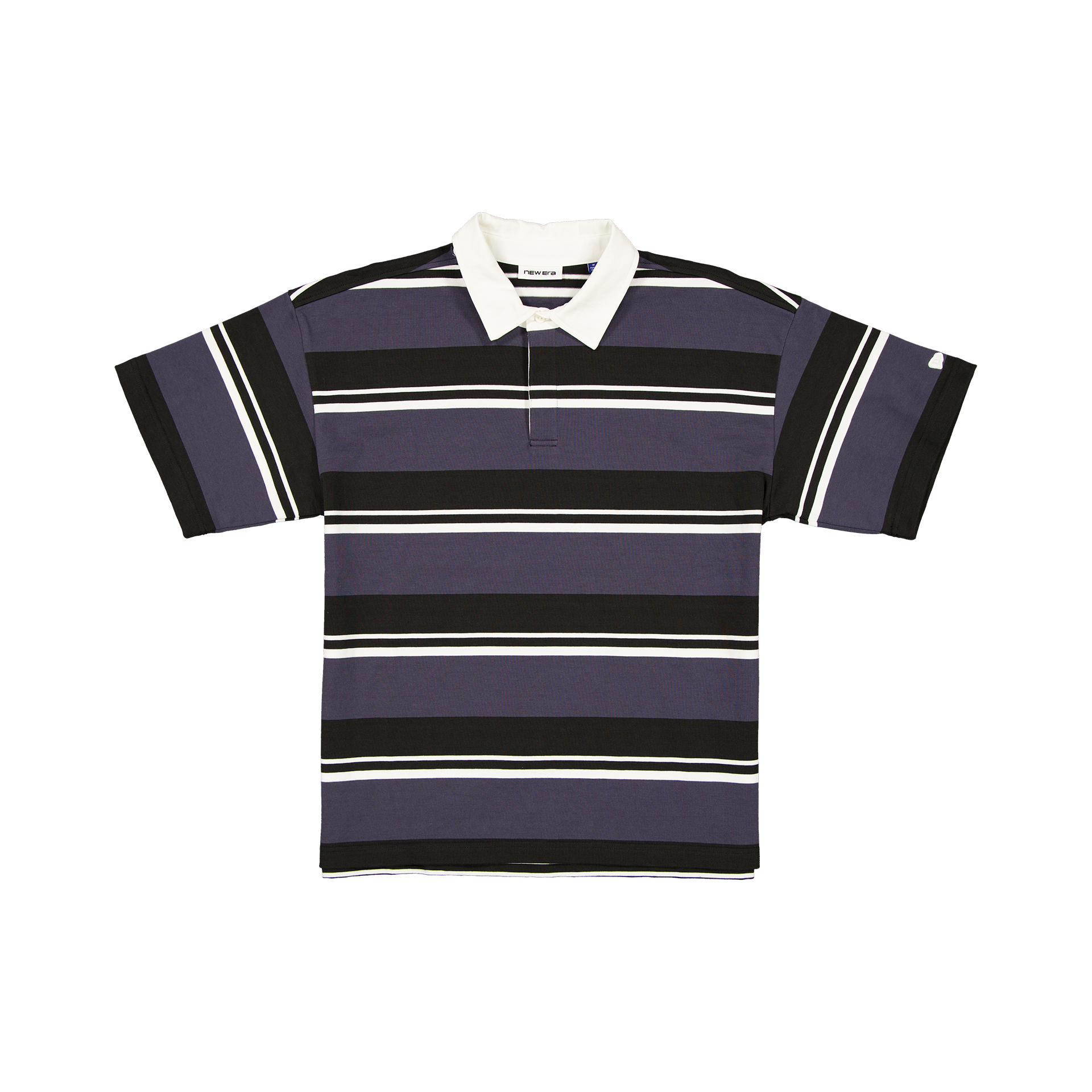 new era Yarn Dyed Black Rugby Shirt