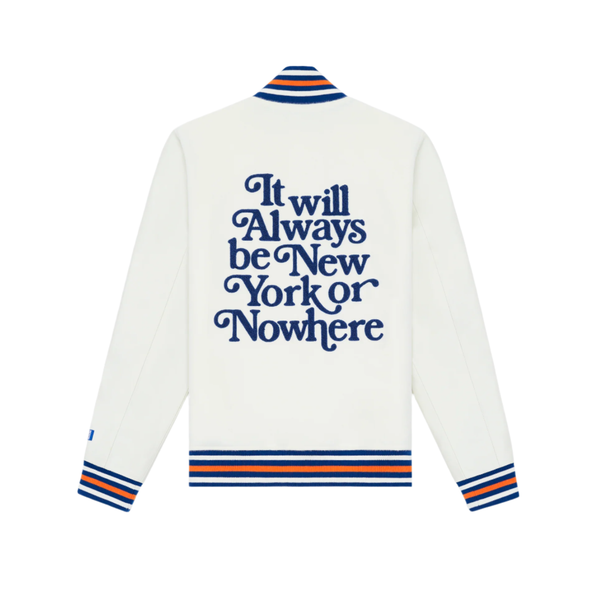 New Era New York Or Nowhere Chrome White Motto Varsity Jacket