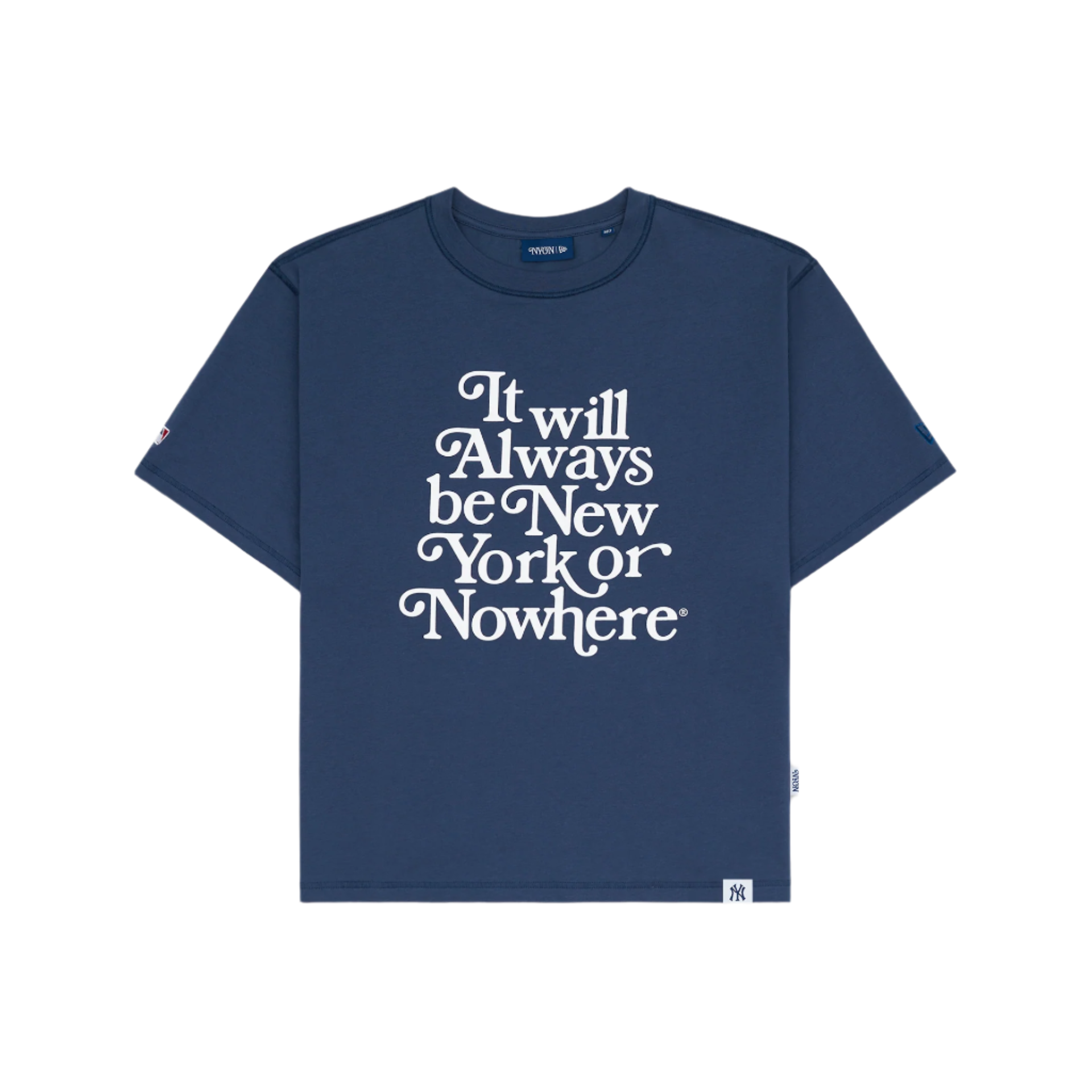 new era New York or Nowhere Navy Relaxed Motto Short-Sleeve T-Shirt