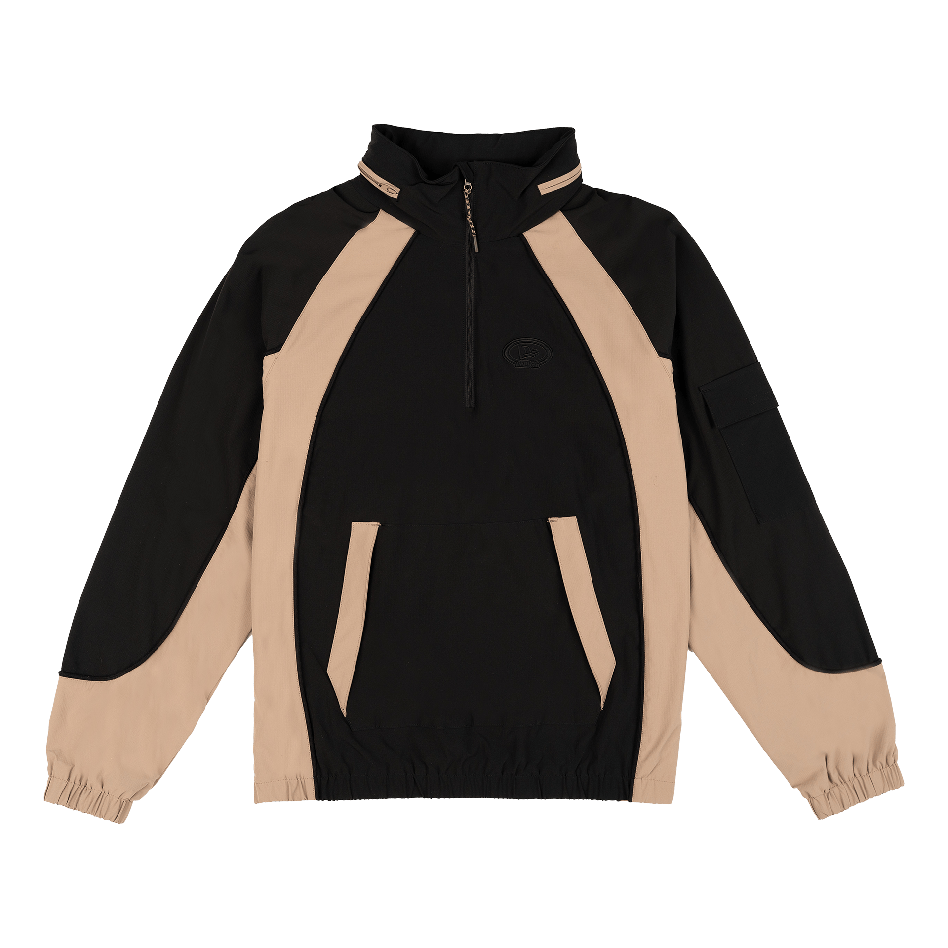 New Era Retro-Tech NE2K Black Half-Zip Track Pullover