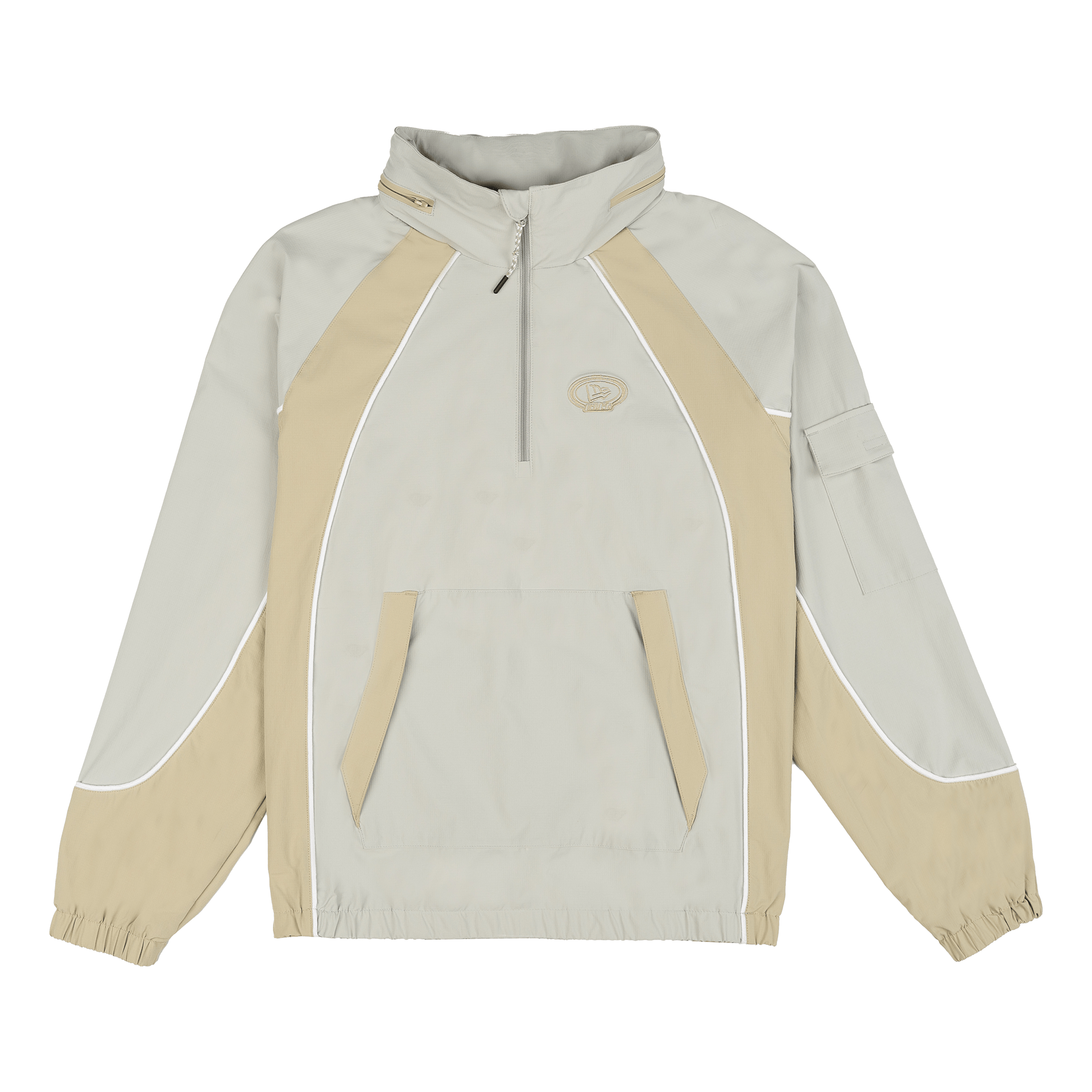 new era Retro-Tech NE2K Mirage Gray Half-Zip Track Pullover