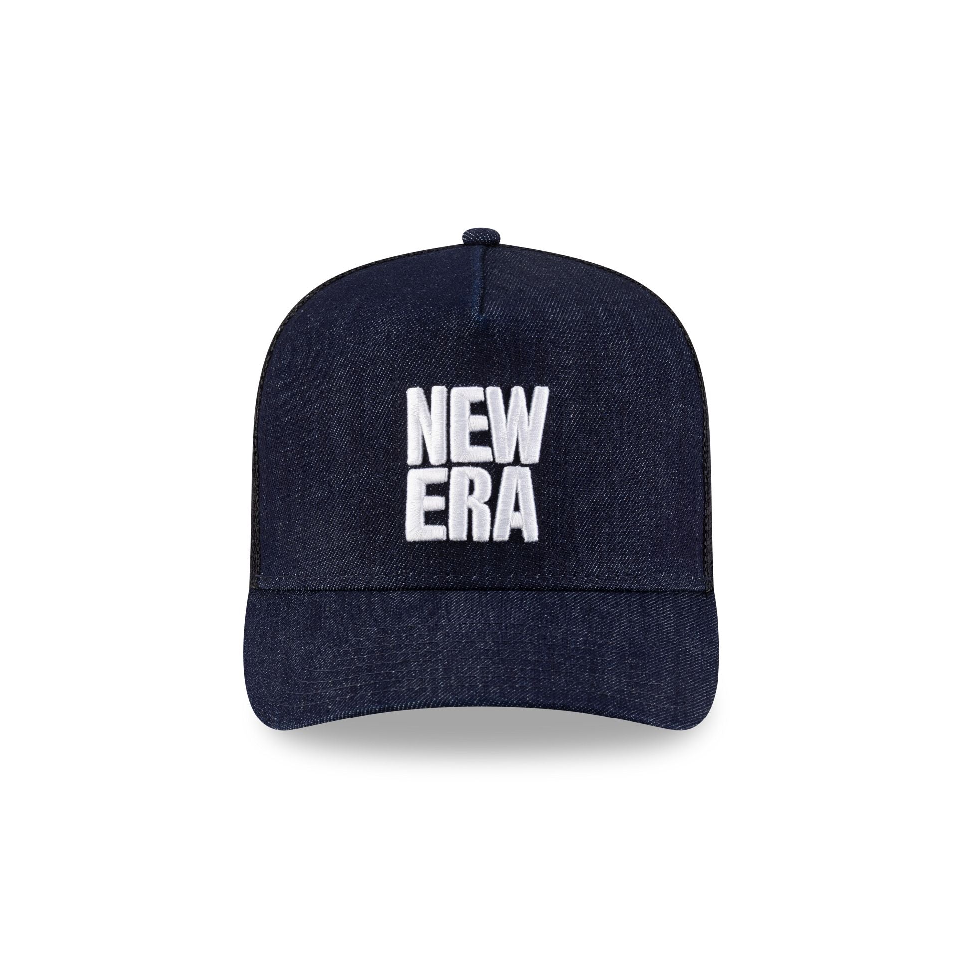 New Era Square Logo Indigo Denim 9FORTY A-Frame Trucker