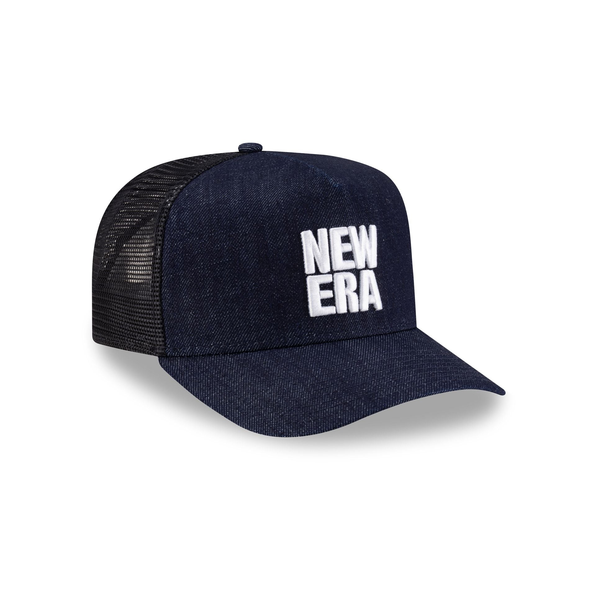 New Era Square Logo Indigo Denim 9FORTY A-Frame Trucker