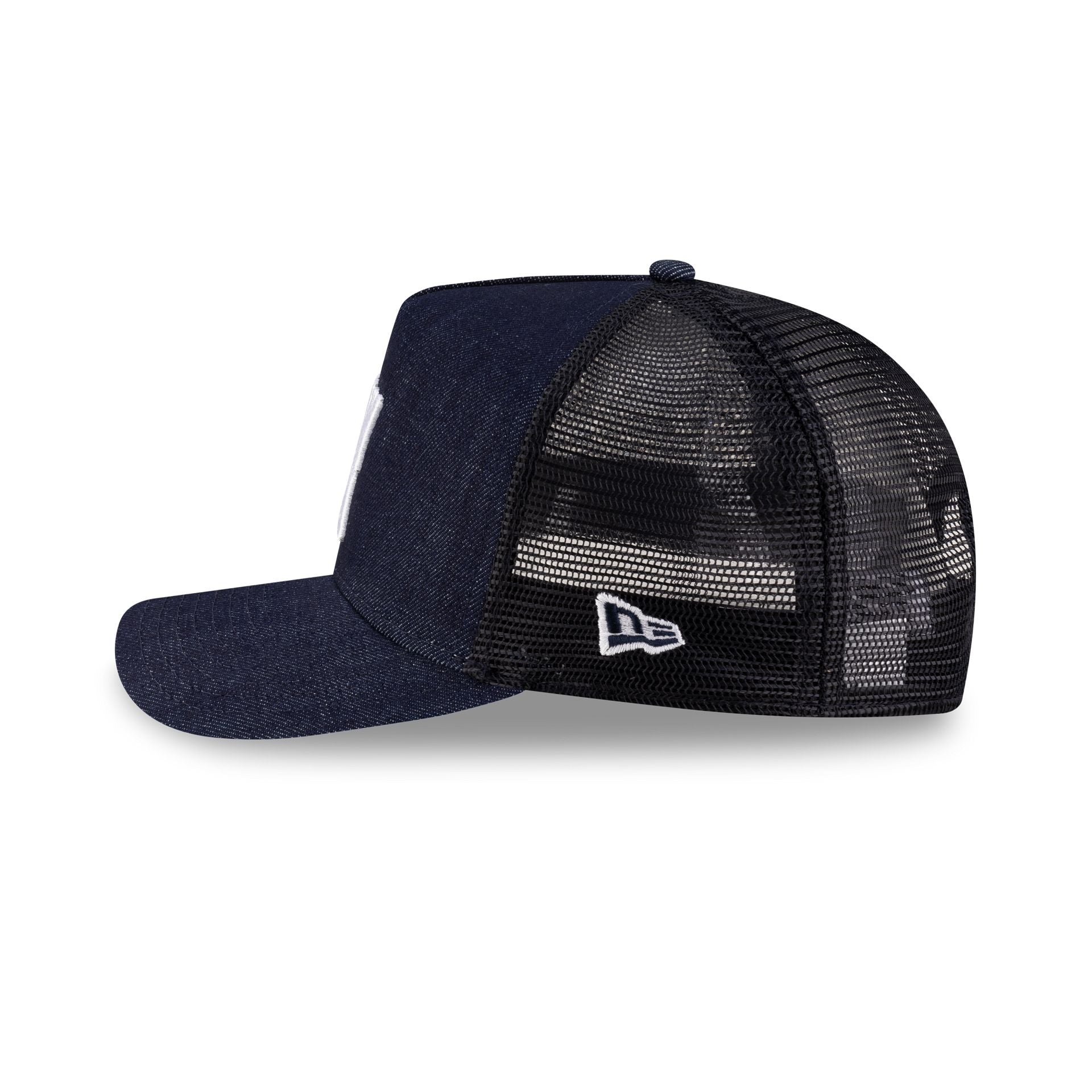 New Era Square Logo Indigo Denim 9FORTY A-Frame Trucker