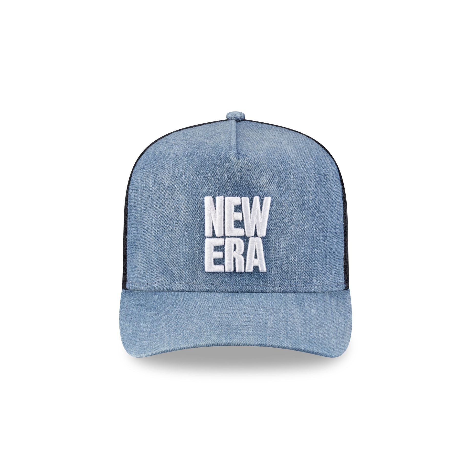 New Era Square Logo Light Denim 9FORTY A-Frame Trucker