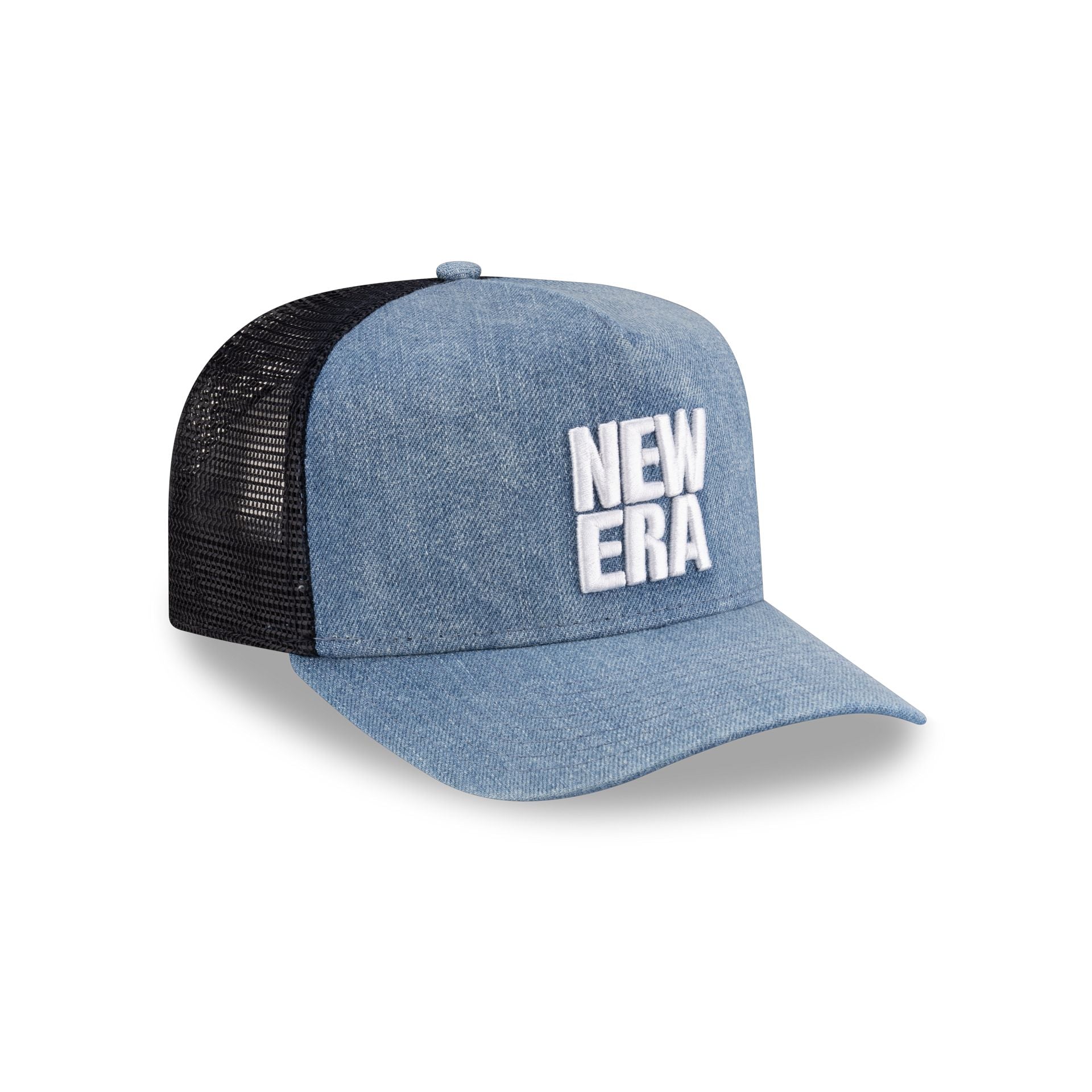 New Era Square Logo Light Denim 9FORTY A-Frame Trucker