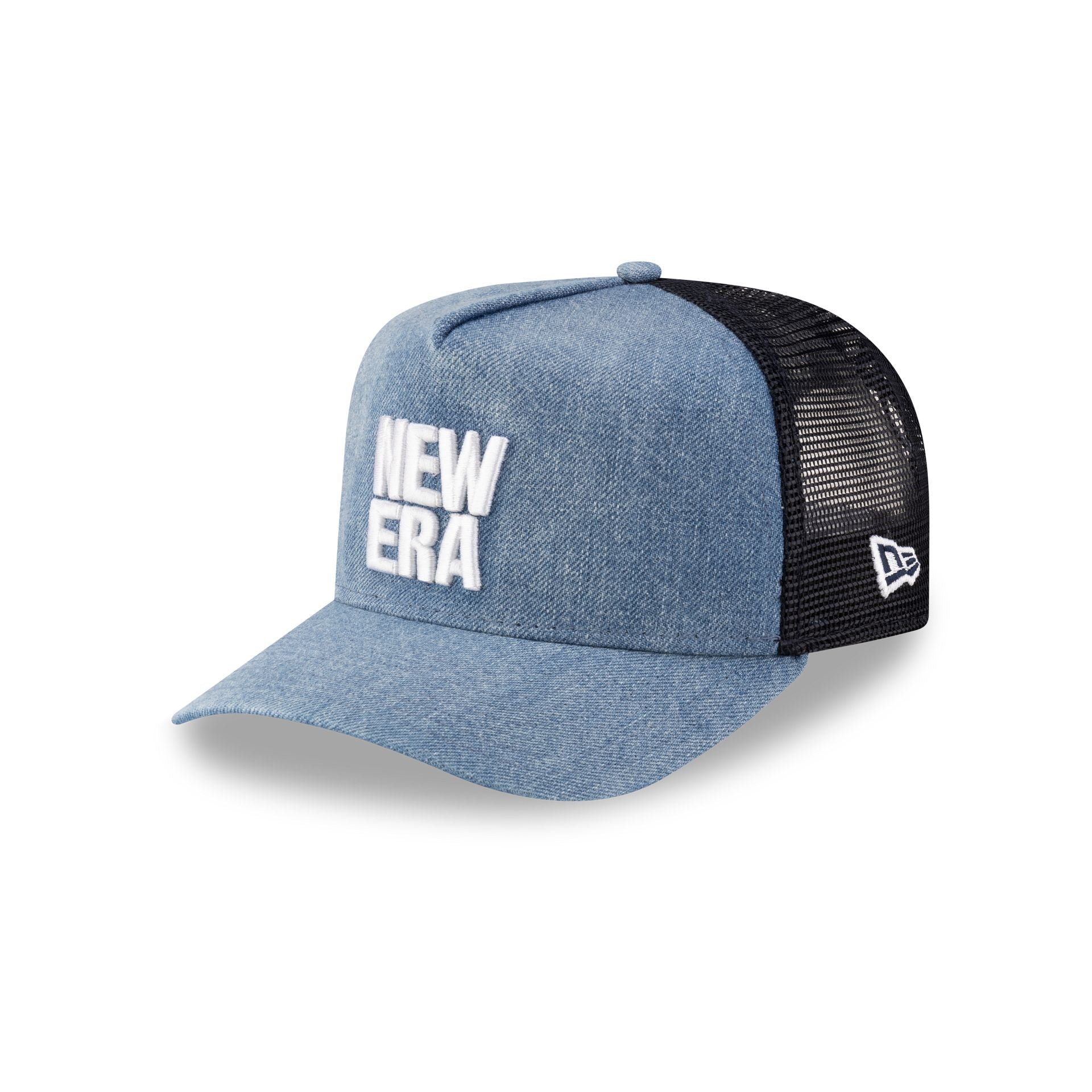 new era Square Logo Light Denim 9FORTY A-Frame Trucker