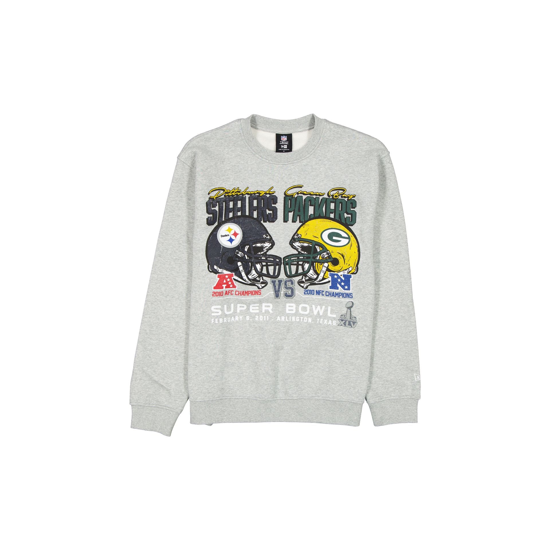 new era Super Bowl XLV Sport Classics Sport Classics Gray Crewneck