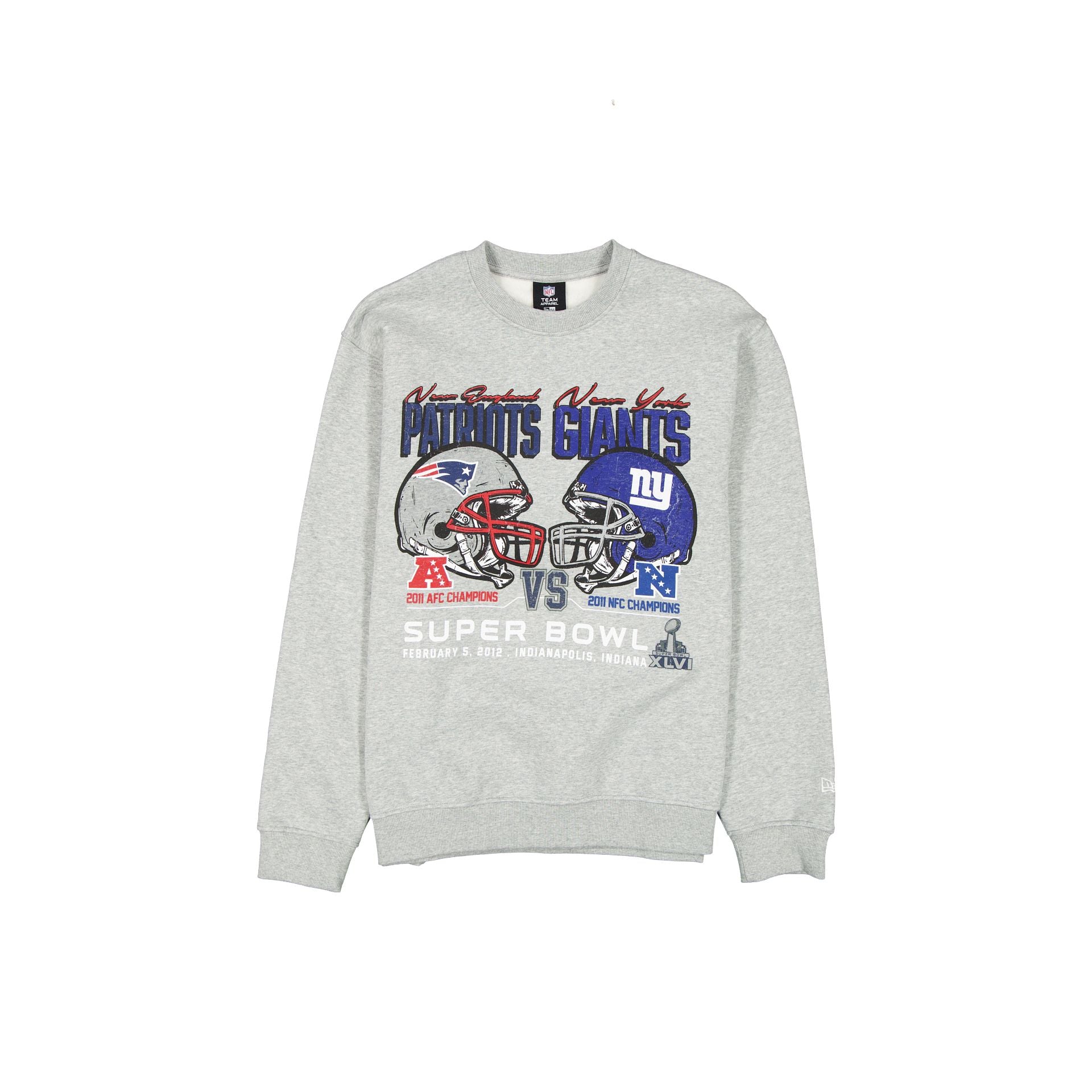 new era Super Bowl XLVI Sport Classics Sport Classics Gray Crewneck