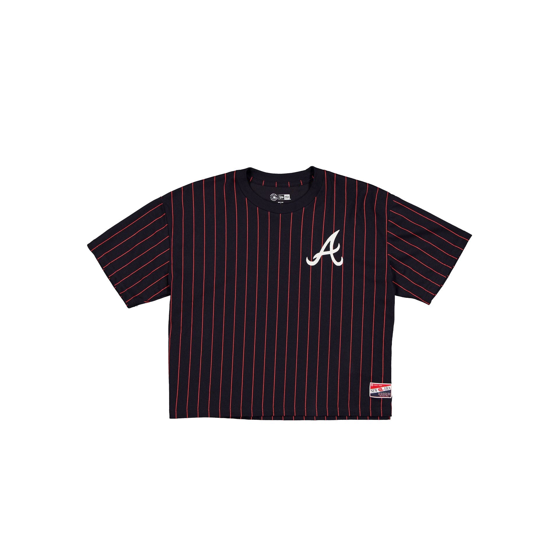 new era Throwback Women's Cropped Pinstripe T-Shirt
