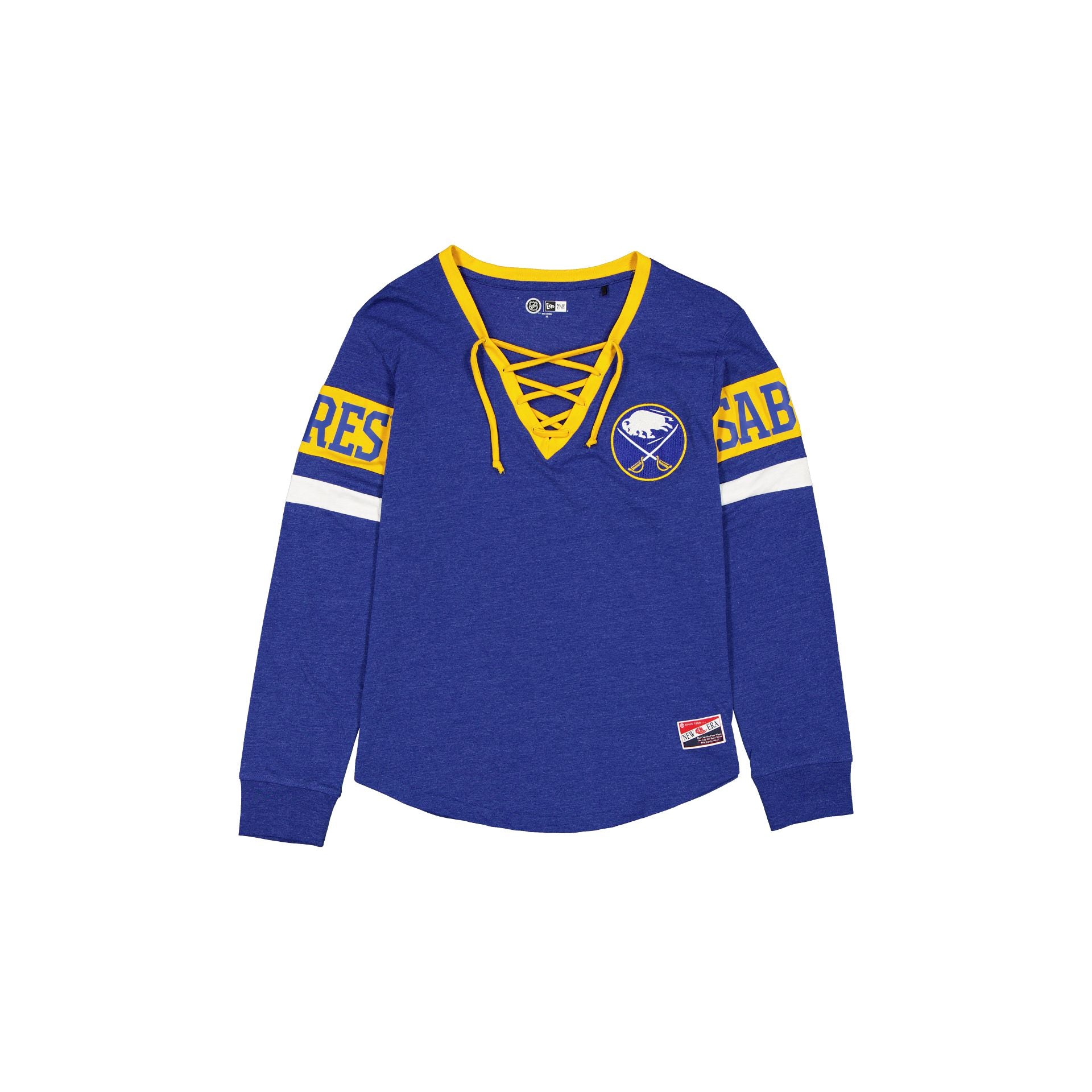 new era Throwback Women's V-Neck Long-Sleeve T-Shirt