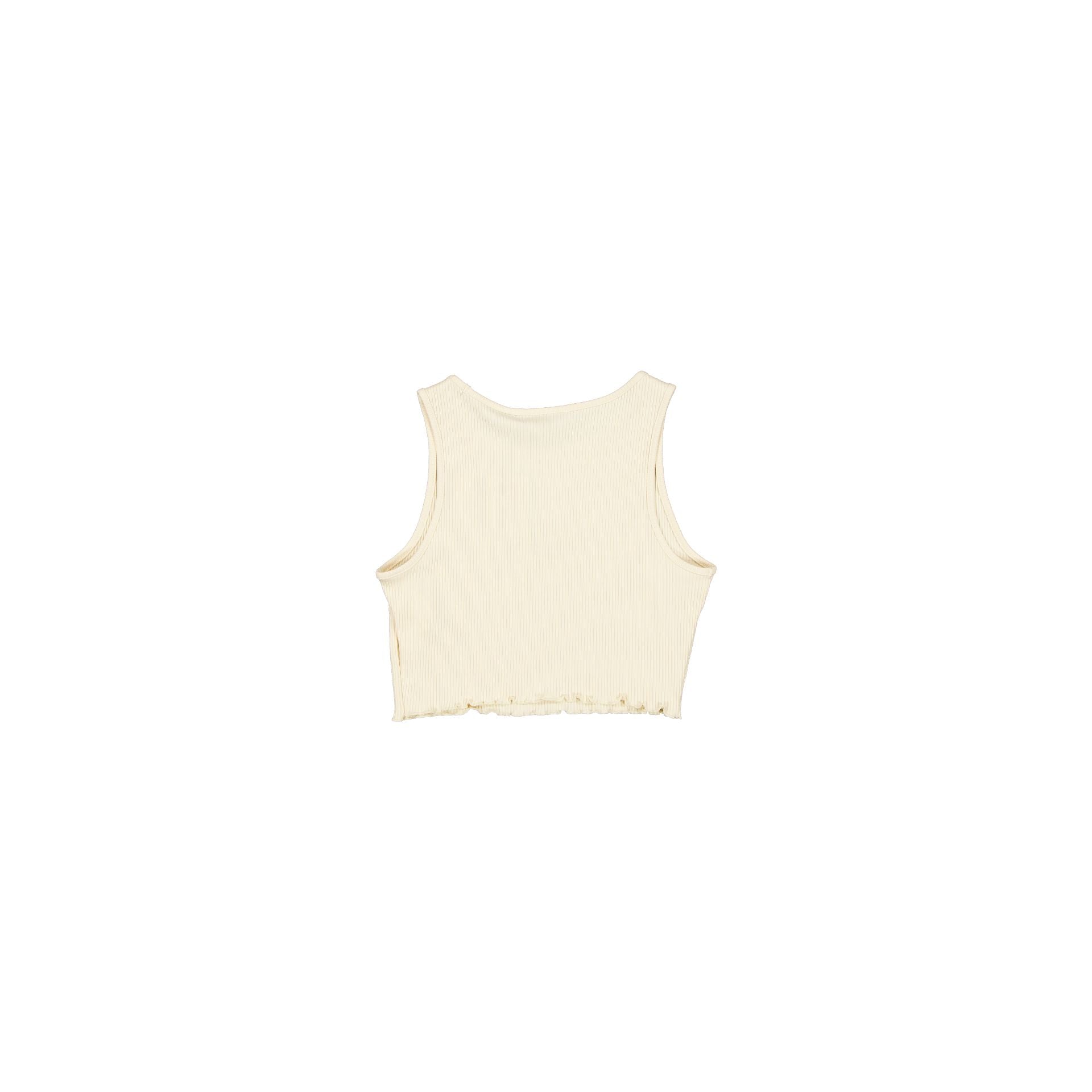 New Era Tonel Cropped Rib Light Beige Women's Tank Top
