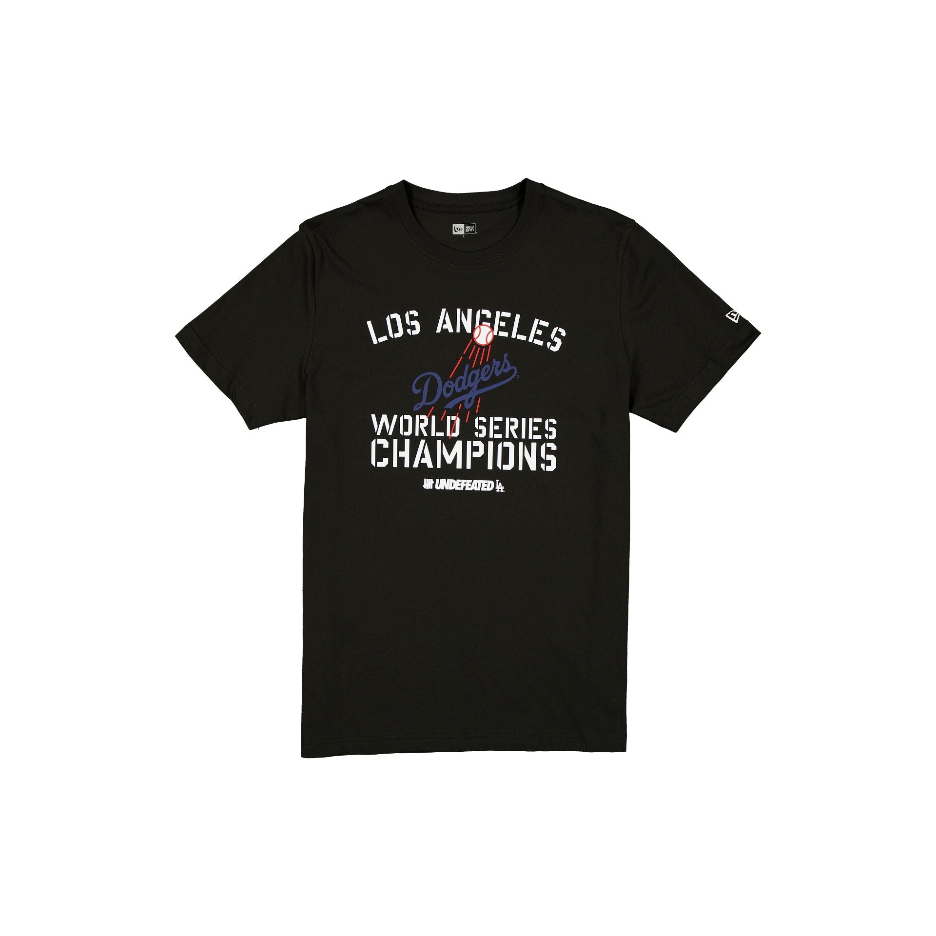 new era Undefeated 2024 World Series Champions Black T-Shirt
