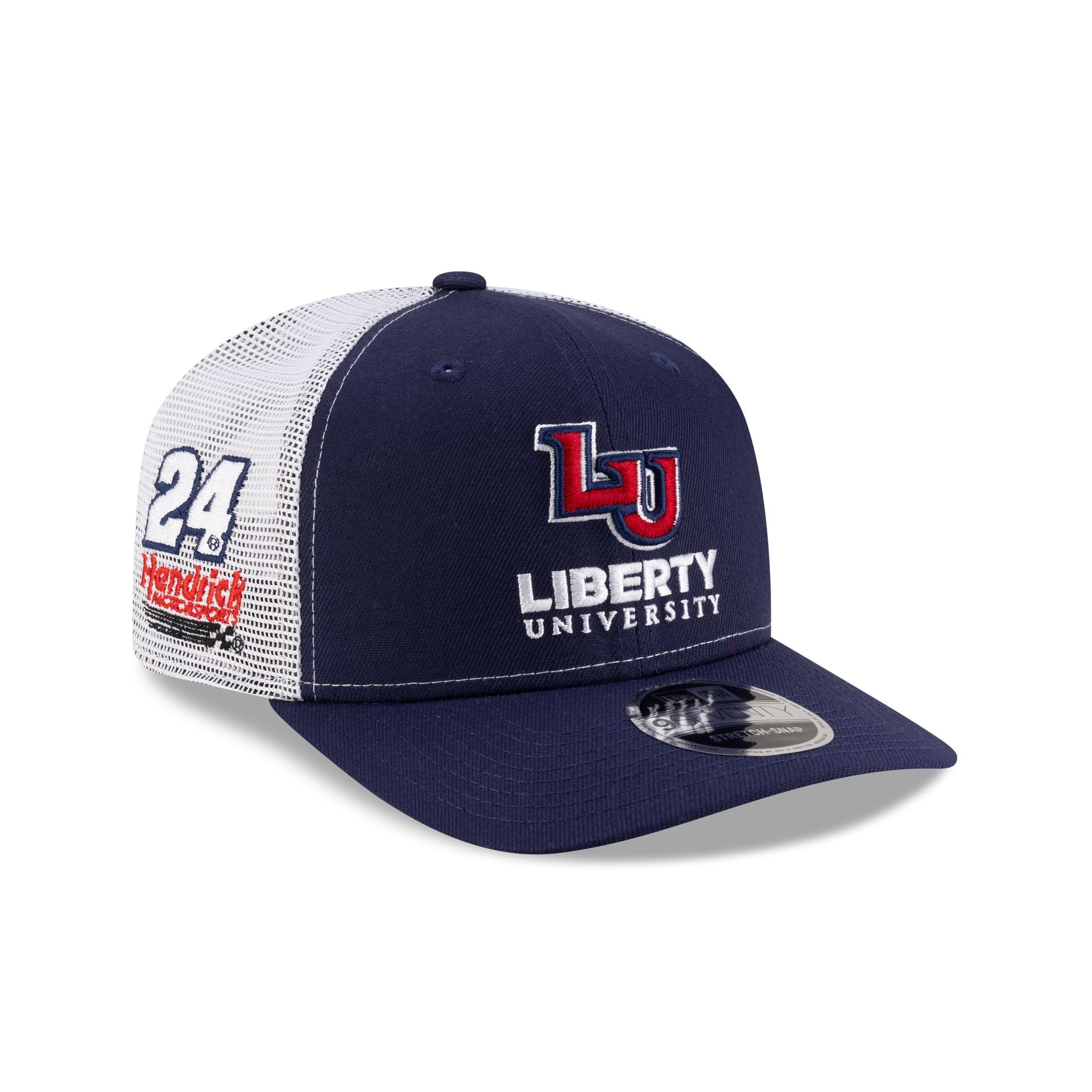 new era William Byron Liberty University Partner 9SEVENTY Stretch-Snap Trucker