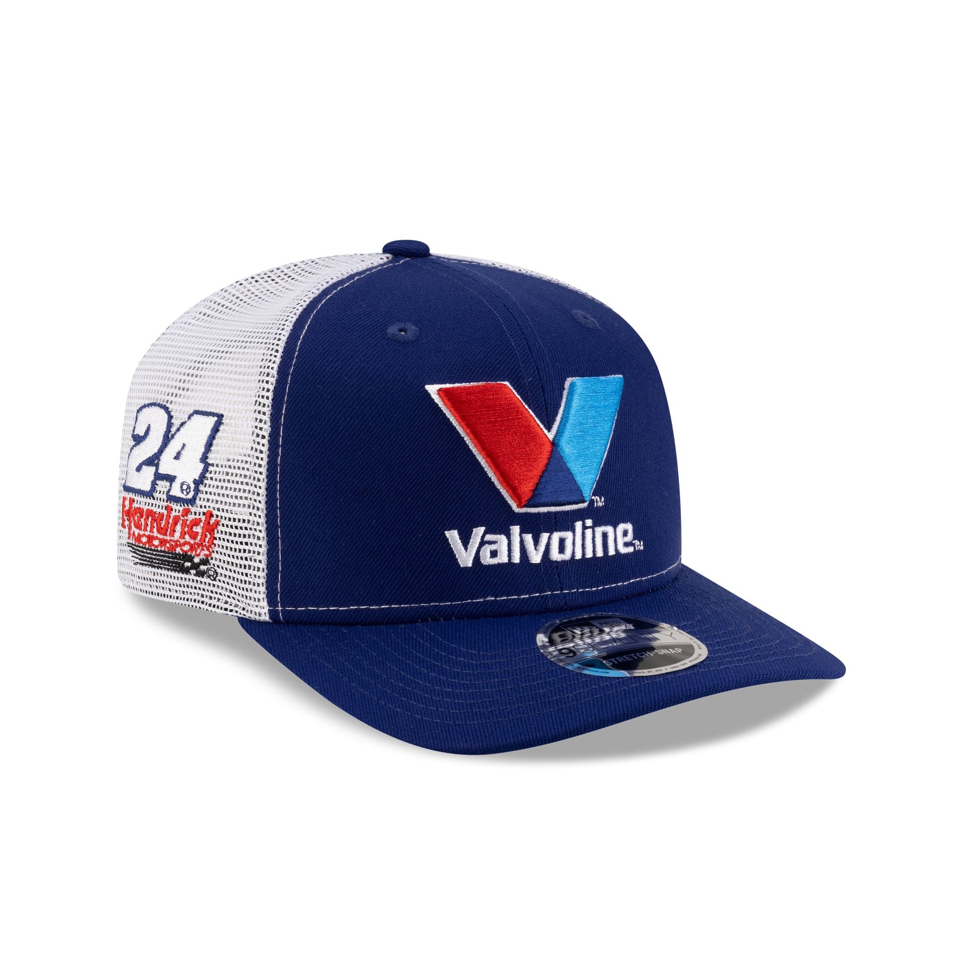 new era William Byron Valvoline Partner 9SEVENTY Stretch-Snap Trucker